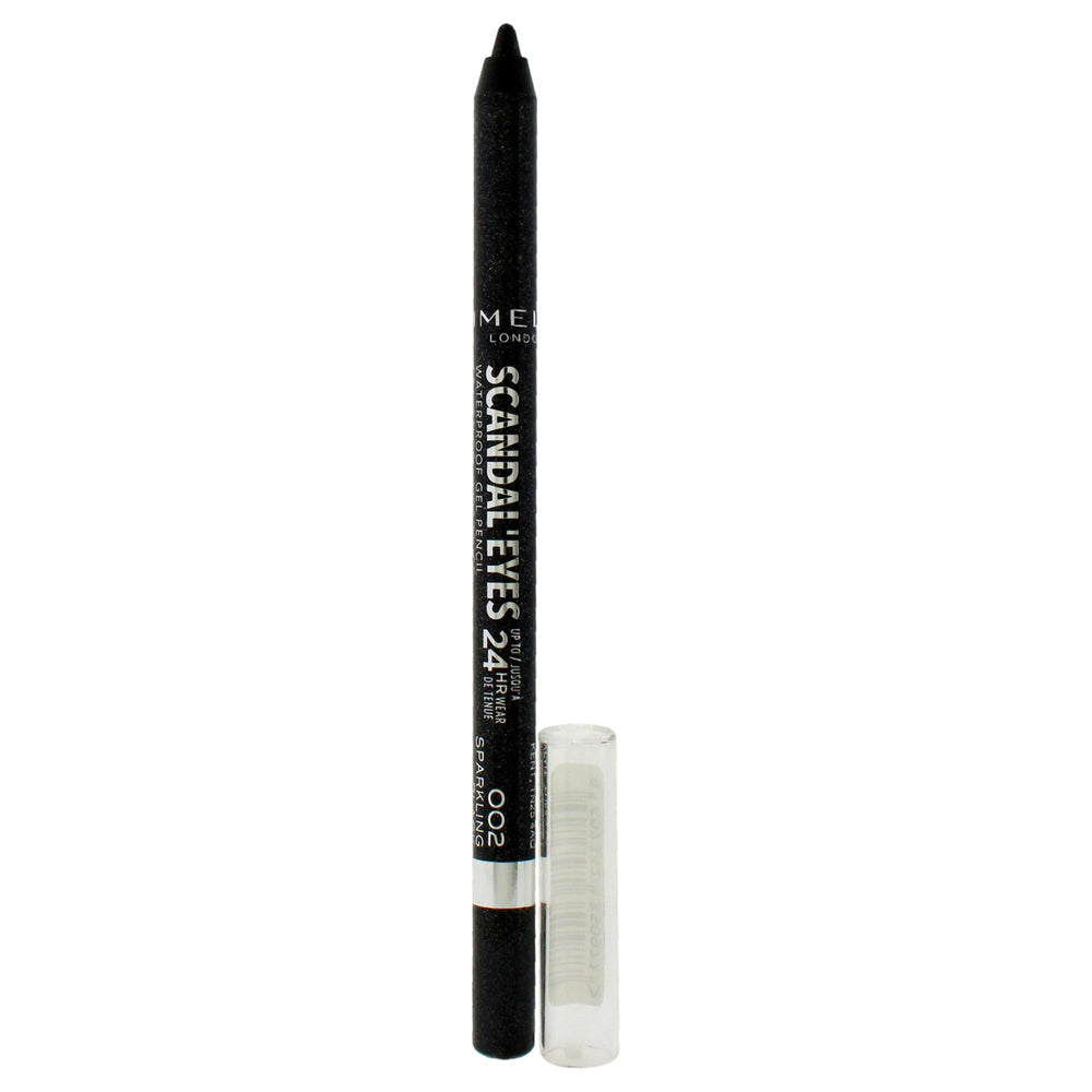 Rimmel Scandaleyes Sparkling Black, kajal gel impermeable para delineado intenso