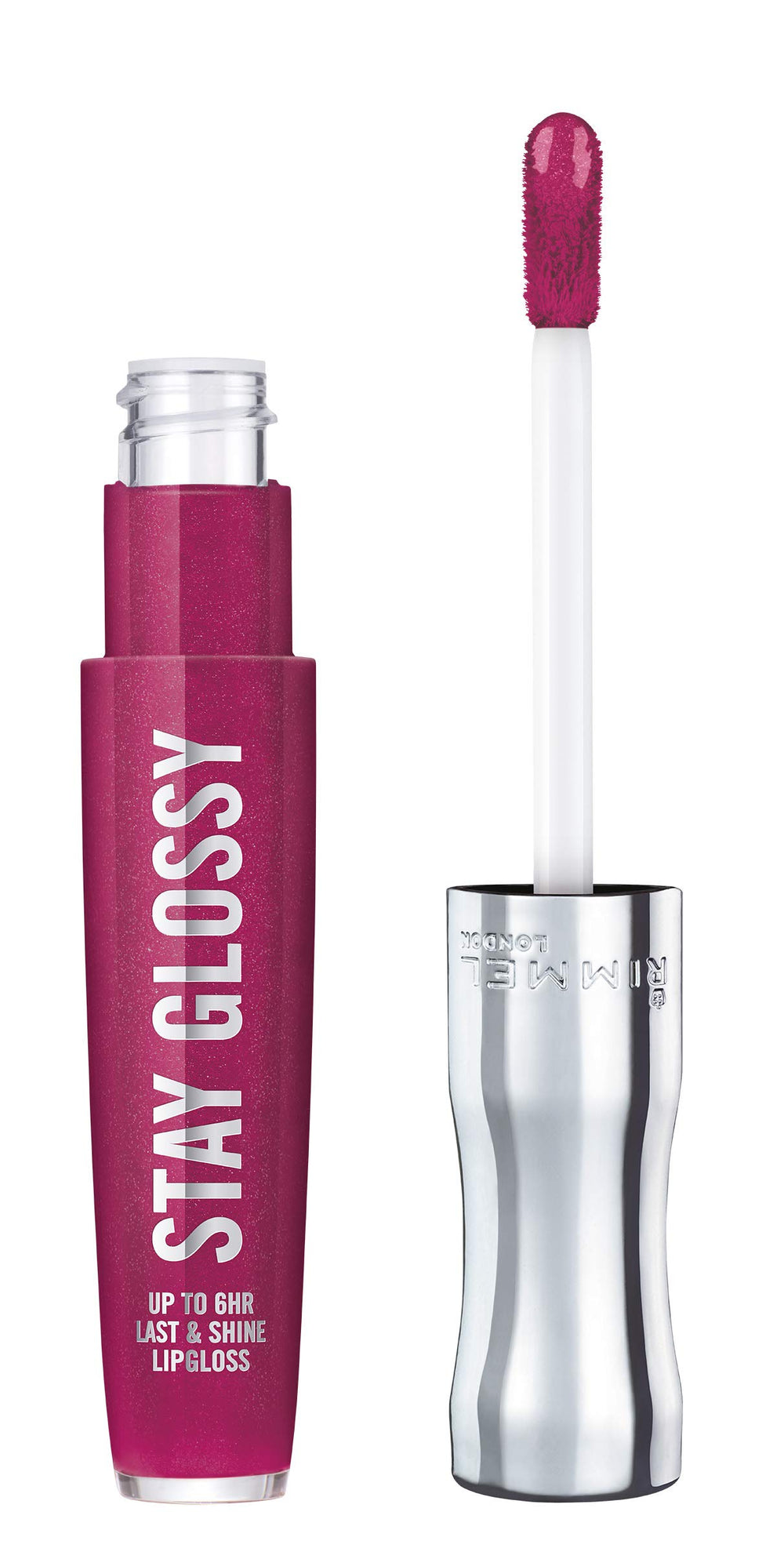 Rimmel Stay Glossy Berry Bad con color intenso y brillo duradero