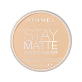 Rimmel Stay Matte 011 Creamy Natural, polvo prensado, acabado mate y control de brillo