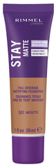 Rimmel Stay Matte Liquid Mousse envase ligero para piel grasa.