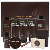 Rinse & Robust gift box with sandalwood motif ready for gifting