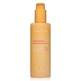 Rizos Curls multivitamin leave-in bottle front highlighting heat protection benefits.