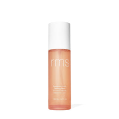RMS Beauty Radiance Lock Setting Mist atomizador, fijación ligera con acabado luminoso para todo el día.