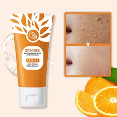 Aplicación facial del gel exfoliante para piel limpia tras uso.