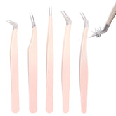 Pinzas rectas para extensiones de pestañas Rnodoilkfly con agarre preciso.