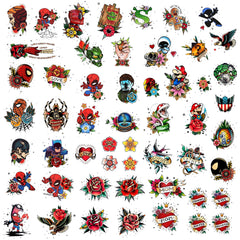 Roarhowl tatuajes superhéroes 53 set para entretenimiento de niños.