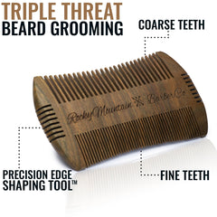 Peine Rocky Mountain Barber Company, dientes variados para peinado sin tirones