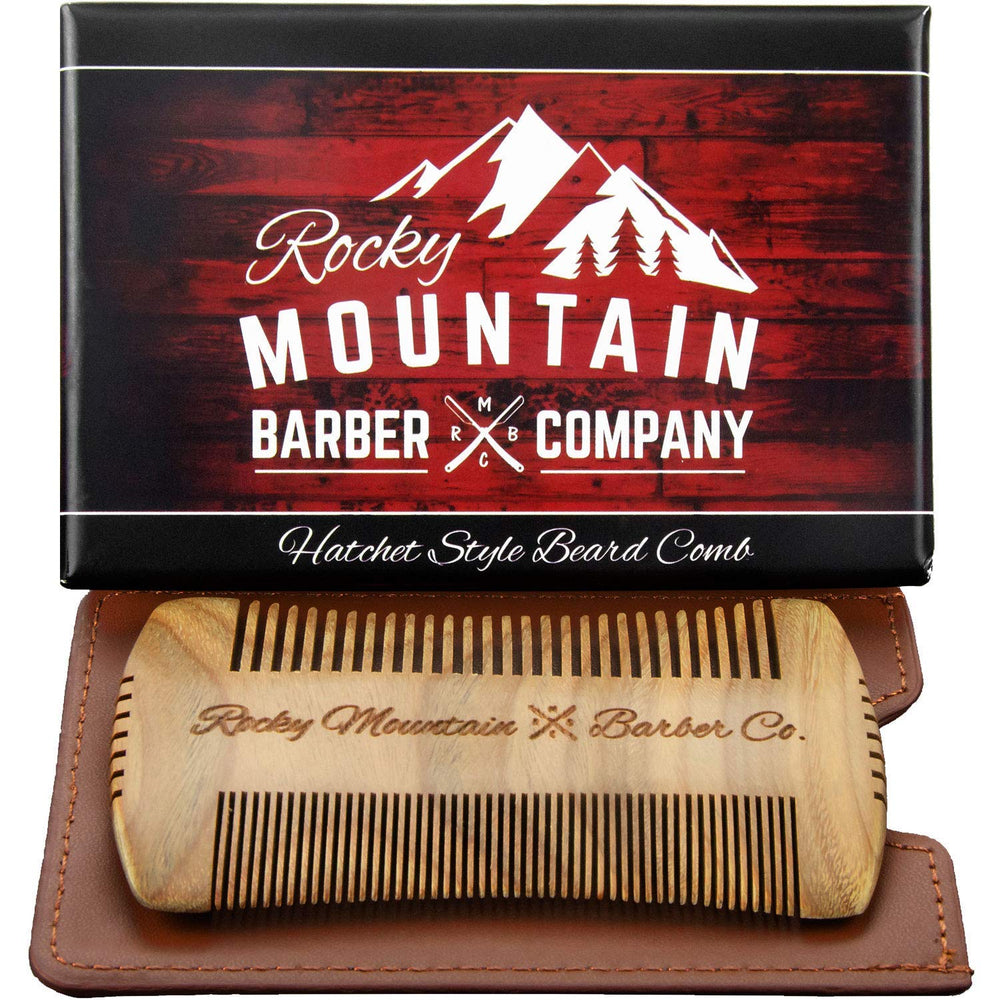 Peine Rocky Mountain Barber Company estilo hacha con sándalo para un acabado suave