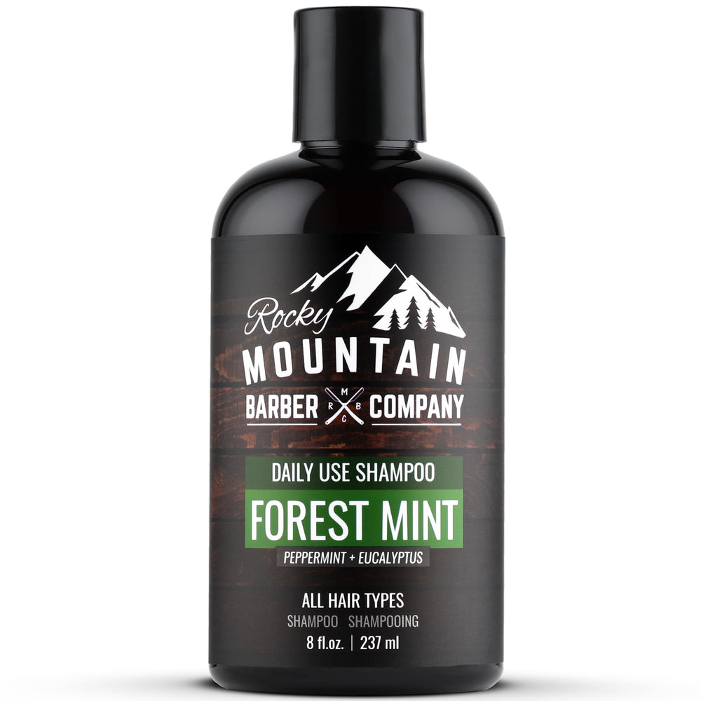 Rocky Mountain Barber Company champú con aceite de árbol de té en botella, aroma revitalizante