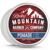 Pomada Rocky Mountain Barber Company en lata de 5 oz para un peinado clásico