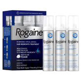 Rogaine espuma Minoxidil 5% para estimular crecimiento capilar en la coronilla.