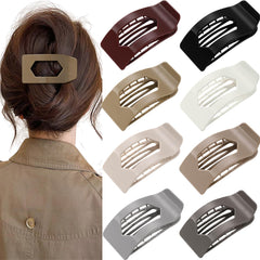 Rokateam clip plano negro, sujección estable para uso diario en cabello grueso