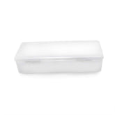 Rolabling caja transparente para herramientas de uñas, organización clara.