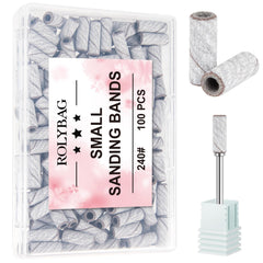 Rolybag Bandas lijado mini 240 extremo fino: lijado suave y preciso en uñas acrílicas.