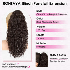 Ponytail RONTAYA con clip seguro para uso diario