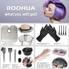 ROOHUA tazón de mezcla para coloración, fácil de usar y limpiar.