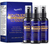 RootStim Minoxidil 5% con romero: botella para aplicación precisa.