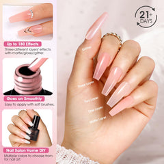ROSALIND gel polish bottle close-up shows precise bottle design and color clarity