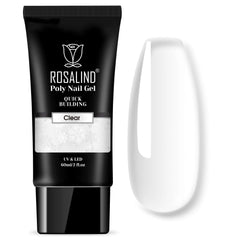Rosalind gel uñas transparente 2oz en frasco, base para extensiones.