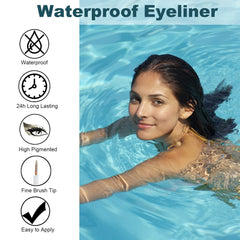 Delineador Rosarden resistente al agua para un maquillaje de ojos todo el día