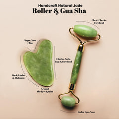 ROSELYNBOUTIQUE rodillo jade rostro verde aporta sensación fría y calmante.