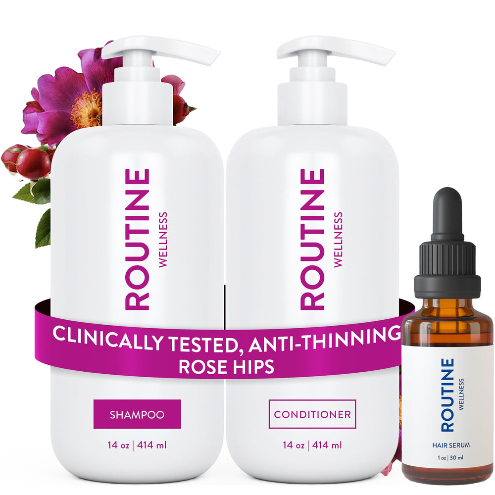 Routine Wellness champú: botella elegante para cabello más saludable