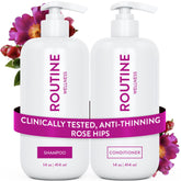 Champú Routine Wellness en botella para cabello fino y limpio
