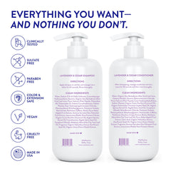 Routine Wellness empaque de dos frascos lavanda-cedro
