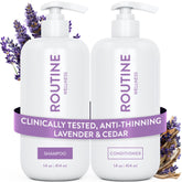 Routine Wellness shampoo fortalecedor para cabello fino lavanda-cedro