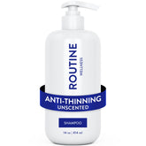 Shampoing Routine Wellness anti-chute dans flacon, soutien potentiel pour cheveux plus forts et plus volumineux.