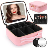 RRtide maleta maquillaje con espejo iluminado para retoques en cualquier lugar