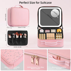 RRtide maleta maquillaje portátil con iluminación de tres ambientes