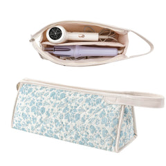 RSRSLEII bolsa de viaje para herramientas de cabello con 04Blue Flower, transporte ordenado en salidas.