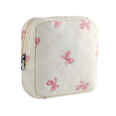 RSRSLEII bolso cosmético acolchado pequeño, ideal para organizar maquillaje en el bolso.