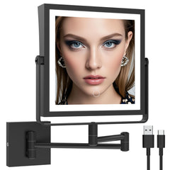Ruacq espejo de maquillaje con doble cara y 1X/7X para un acabado detallado