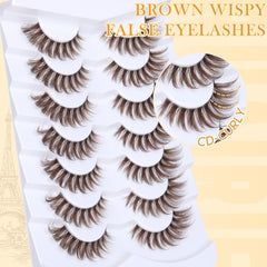Ruairie pestanas marrones para uso diario, 11-18 mm, look suave