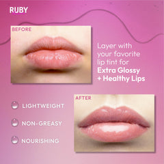 Aplicación suave de Ruby Kisses para un aspecto uniforme de los labios.