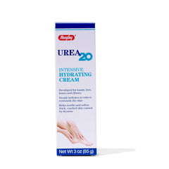 Rugby Urea 20% crema para pies y manos, hidratación profunda para piel seca.