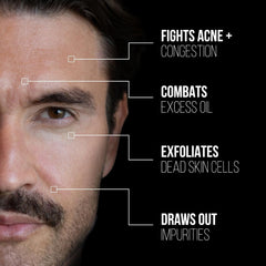 RUGGED & DAPPER mascarilla para hombres, combate acné ligero y poros visibles