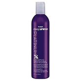 RUSK PlatinumX champú botella, envase elegante para brillo y cuidado del cabello rubio