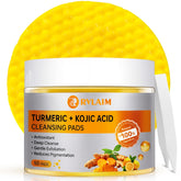 Disco limpiador de Rvlaim con cúrcuma para limpieza facial profunda.