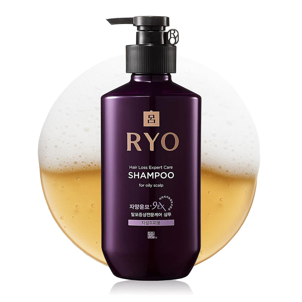 Ryo Shampooing Expert: bouteille visible pour contrôle du sébum et sensation de fraîcheur.