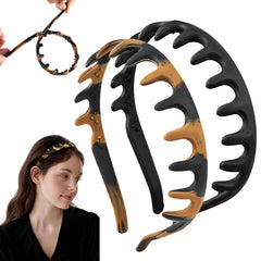 rytopt Zig Zag diadema para mujer en negro y ámbar, estilo moderno y cómodo