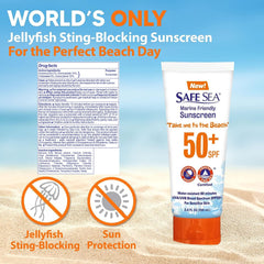 Safe Sea protege frente a picaduras de medusas en la playa.