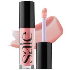 Glossybounce de Saie ofrece brillo labial nutritivo para labios suaves.