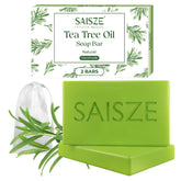 Jabón SAISZE árbol de té, barra para rostro y cuerpo, limpieza profunda