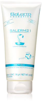 Salerm 21 con proteína de seda en botella para cabello dañado