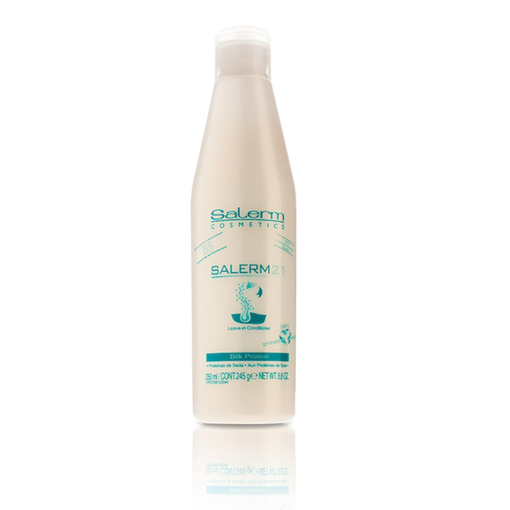 Salerm 21, botella de crema con proteínas de seda para brillo intenso