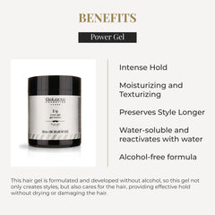 SALERM Barber Line Power Gel, efecto memoria para estilos duraderos.