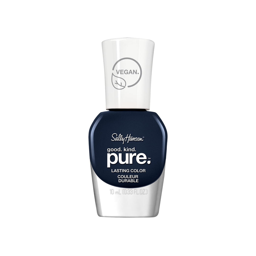 Botella de Sally Hansen Good. Kind. Pure con 365 Blueberry Tart para un azul intenso.